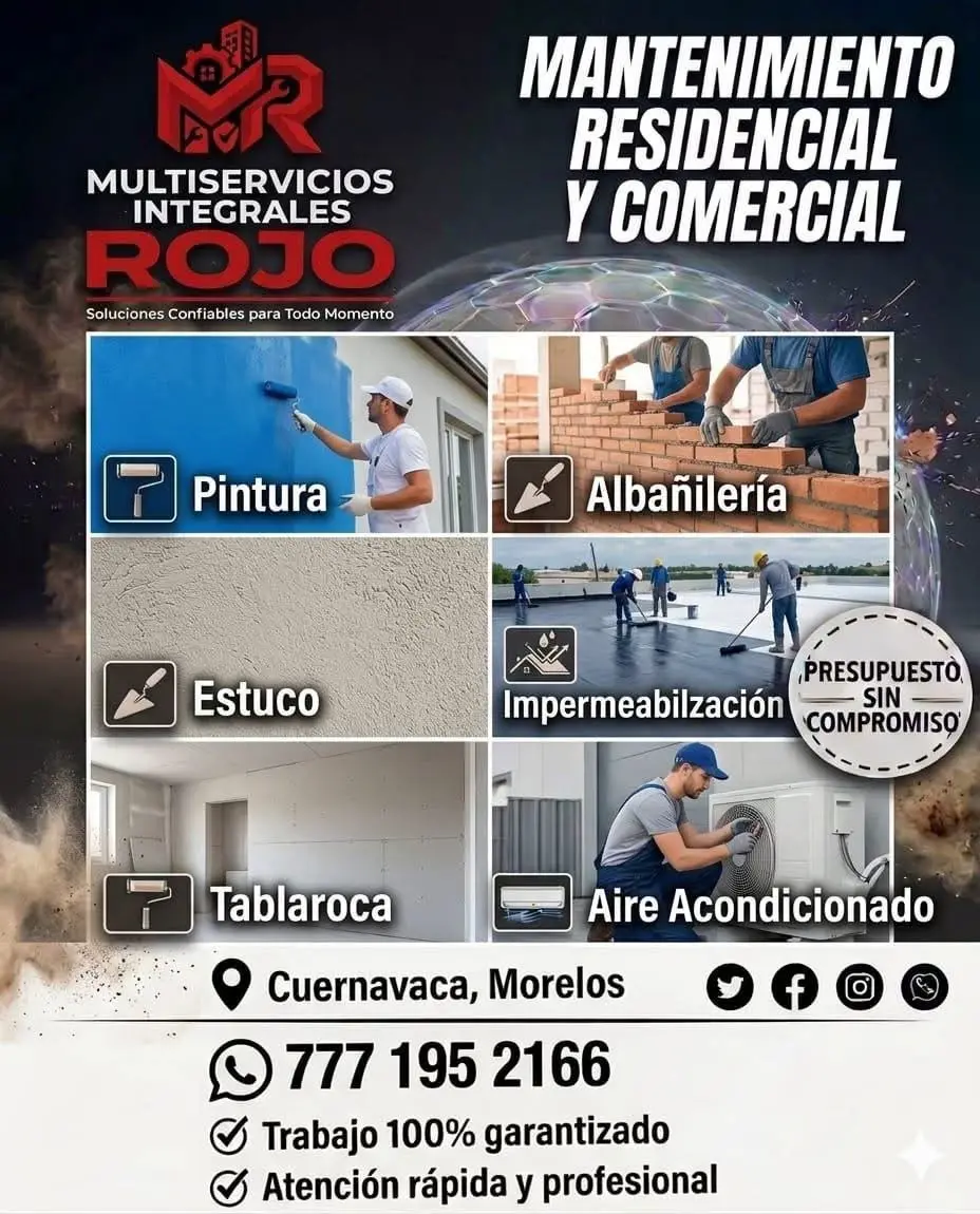 Mantenimiento residencial y comercial en Cuernavaca